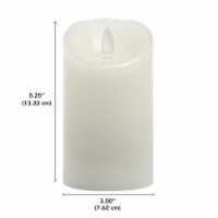 slide 1 of 1, Mirage Flameless Led Wax Pillar Candle - Cream, 3 in x 5 in