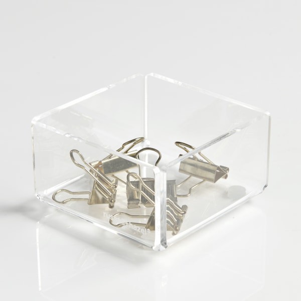 slide 3 of 3, Russell & Hazel Acrylic Bloc For Desk Organization, 3"" X 3"" X 1-1/2"", Clear, 1 ct