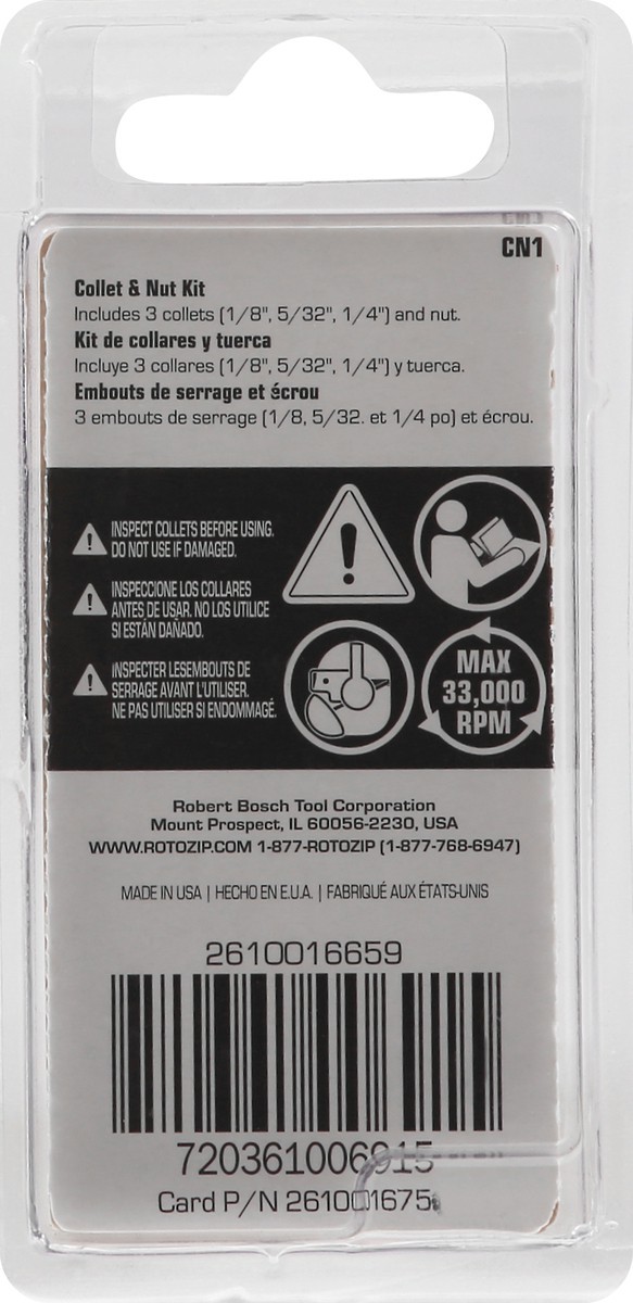 slide 4 of 7, RotoZip Collet & Nut Kit 1 ea, 1 ct