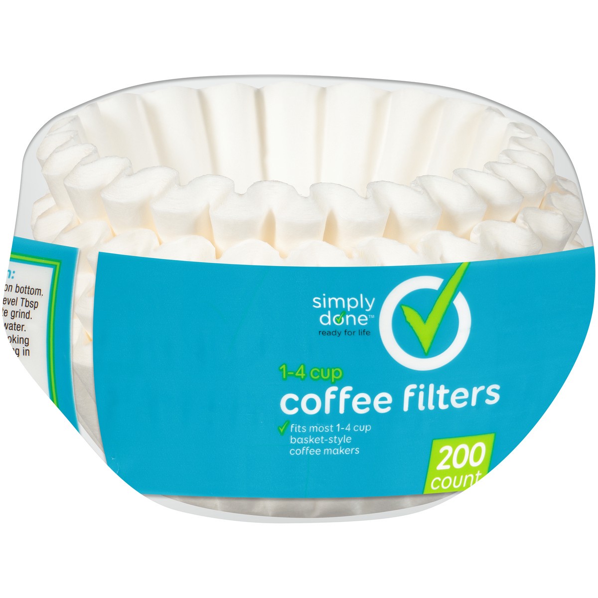 slide 5 of 8, Simply Done Basket Style Coffee Filters - 200 ct, 200 ct