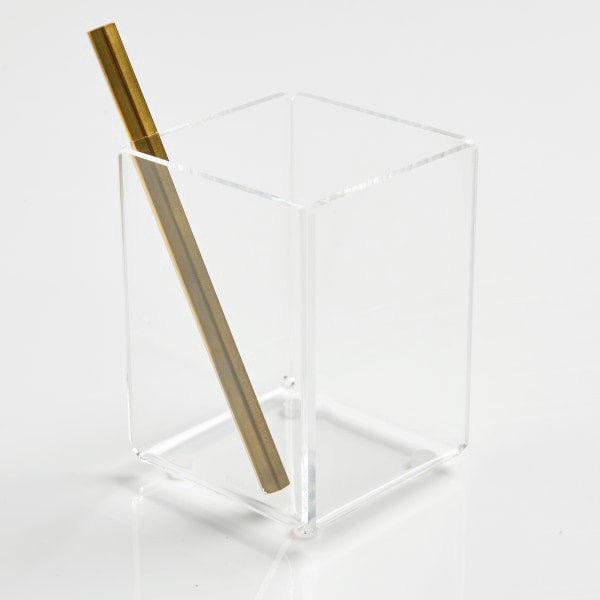 slide 3 of 3, Russell & Hazel Acrylic Pencil Bloc, 4""H X 3""W X 3""D, Clear, 1 ct
