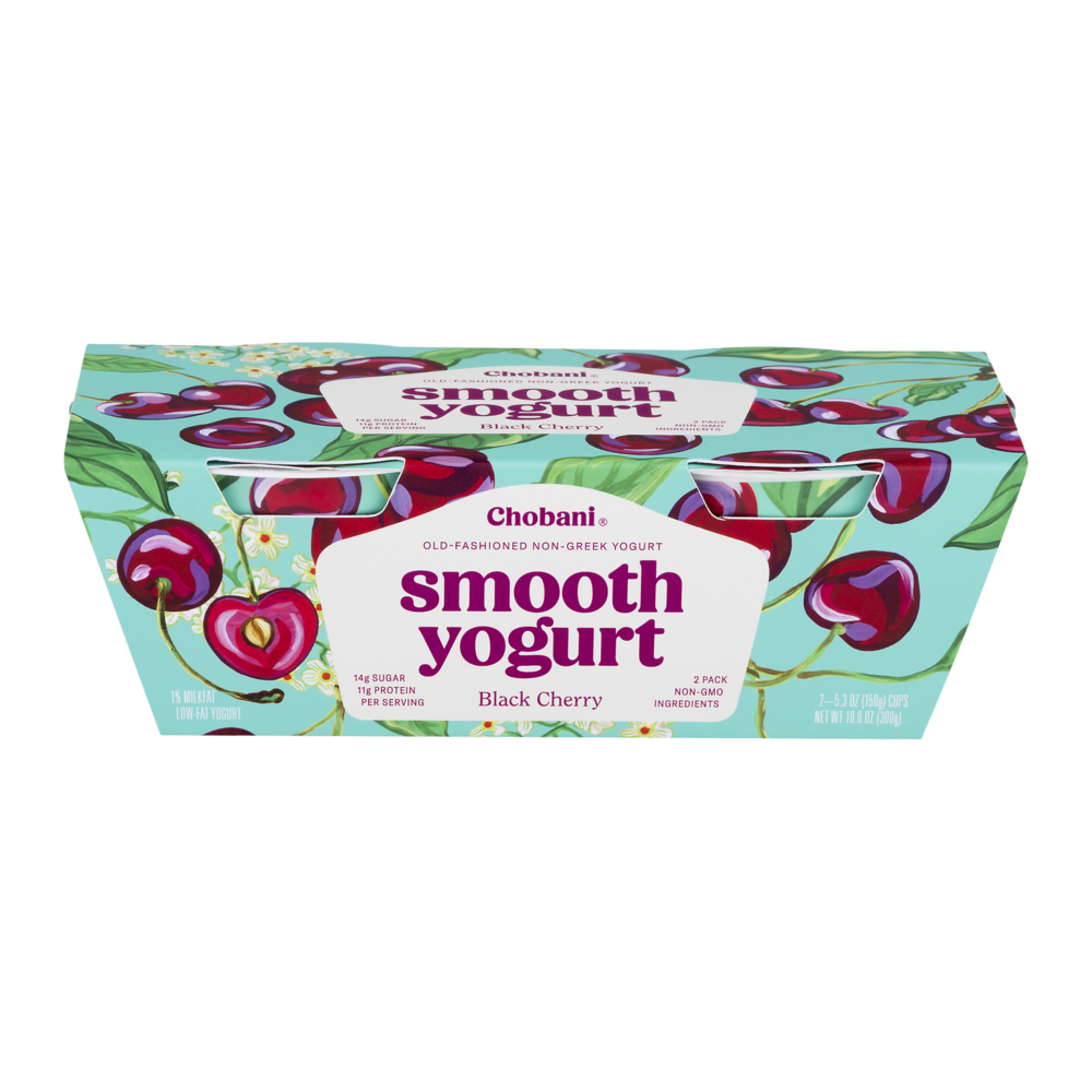 slide 1 of 1, Chobani Black Cherry Smooth Yogurt, 10.6 oz