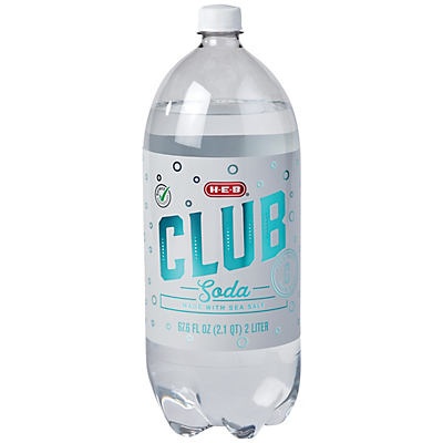 slide 1 of 1, H-E-B Club Soda, 2 liter