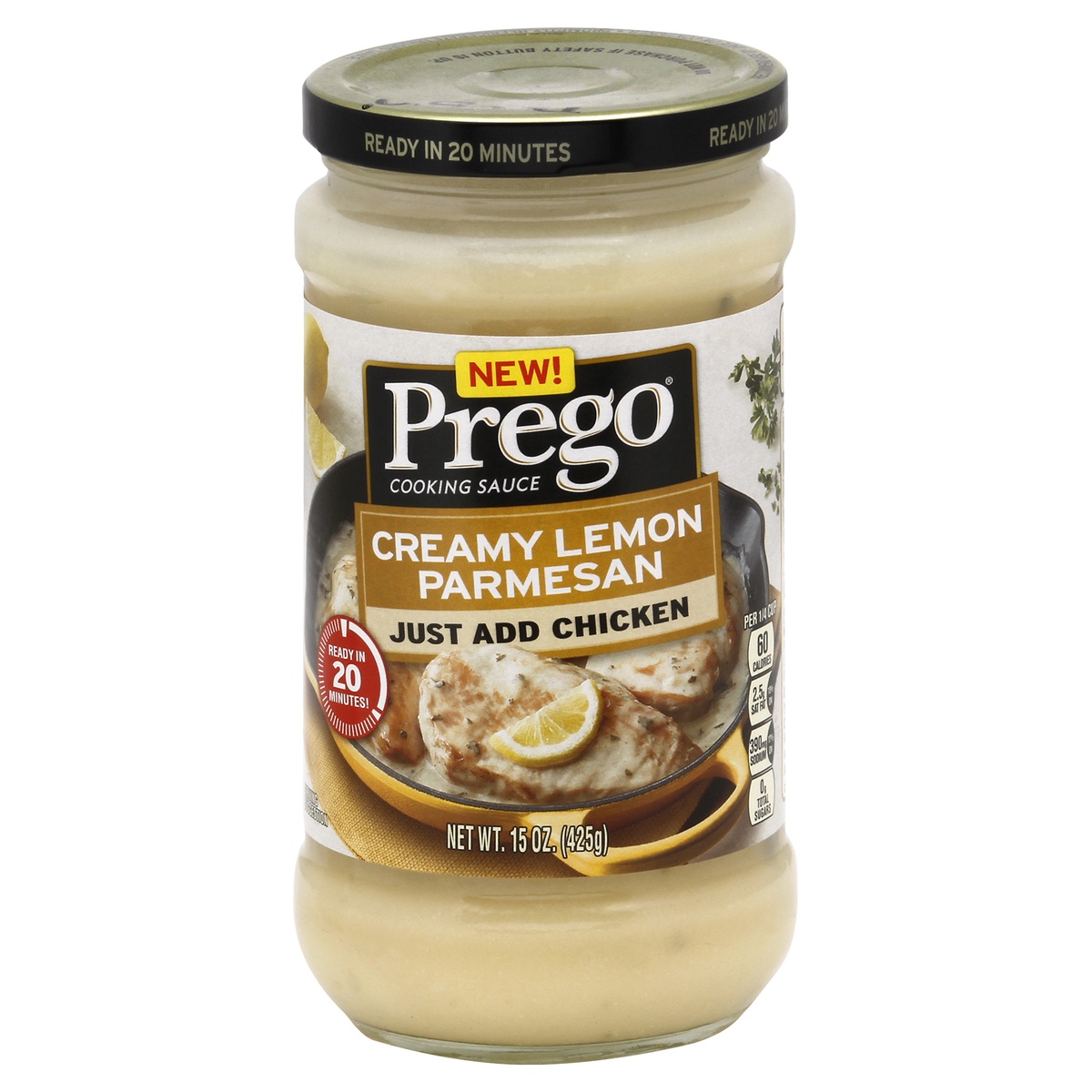 slide 1 of 7, Prego Creamy Lemon Parmesan Cooking Sauce, 15 oz