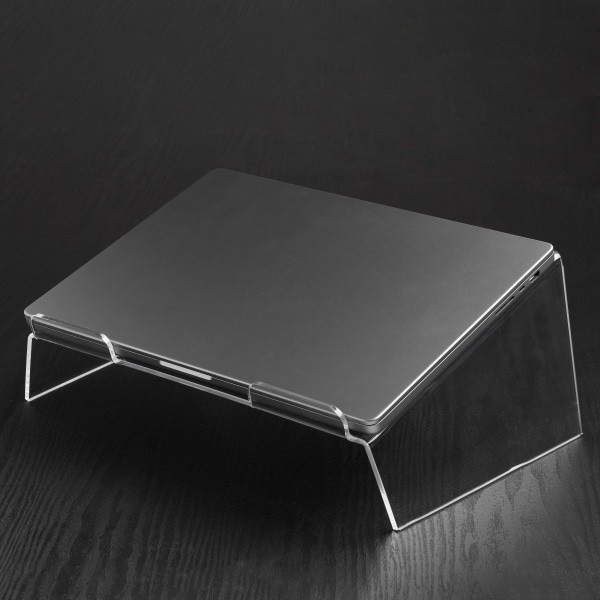 slide 3 of 3, Russell & Hazel Acrylic Laptop Stand For 16"" Laptops, 6""H X 16-5/8""W X 10-3/4""D, Clear, 1 ct