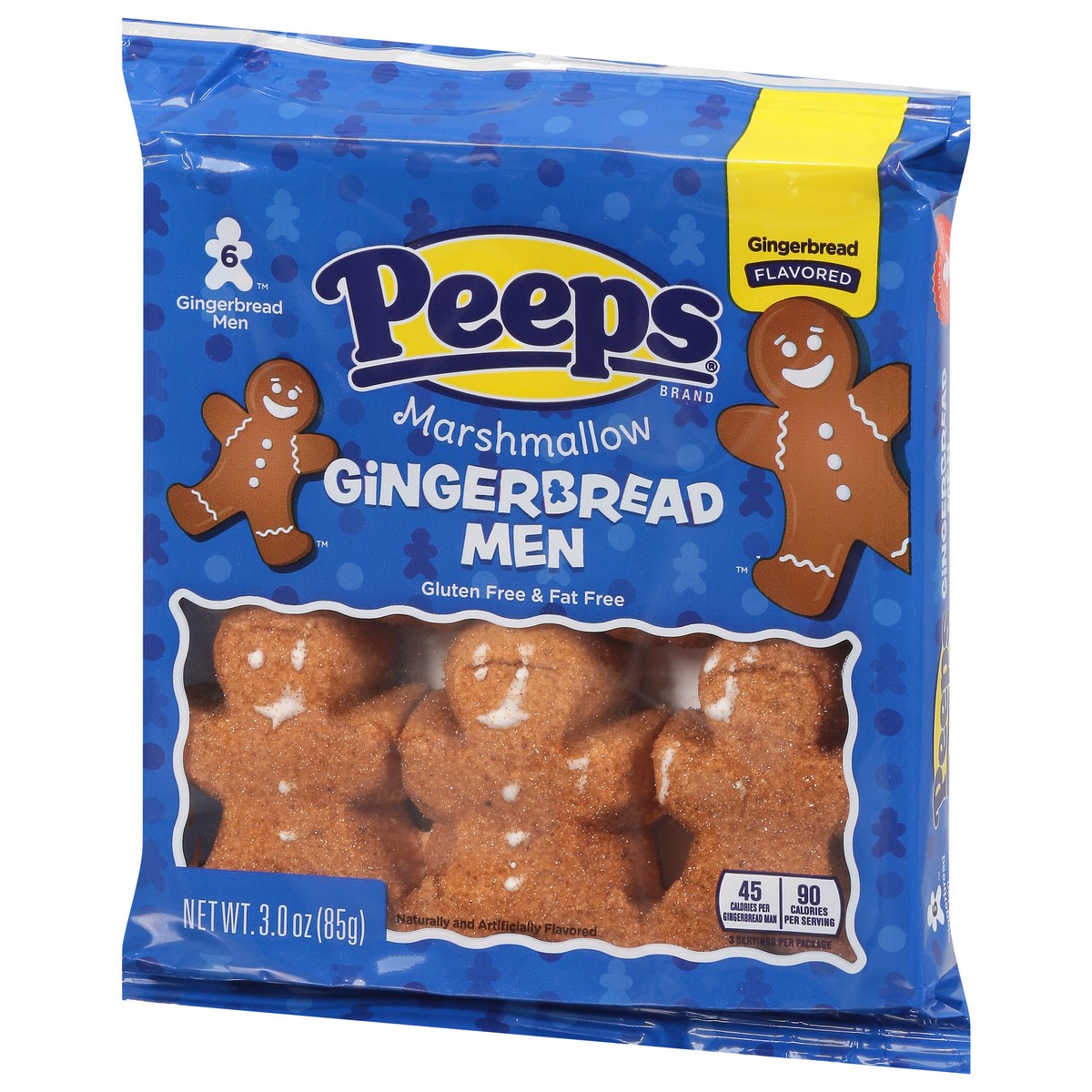 slide 7 of 14, Peeps Gingerbread Men Marshmallow - 6 ct, 6 ct