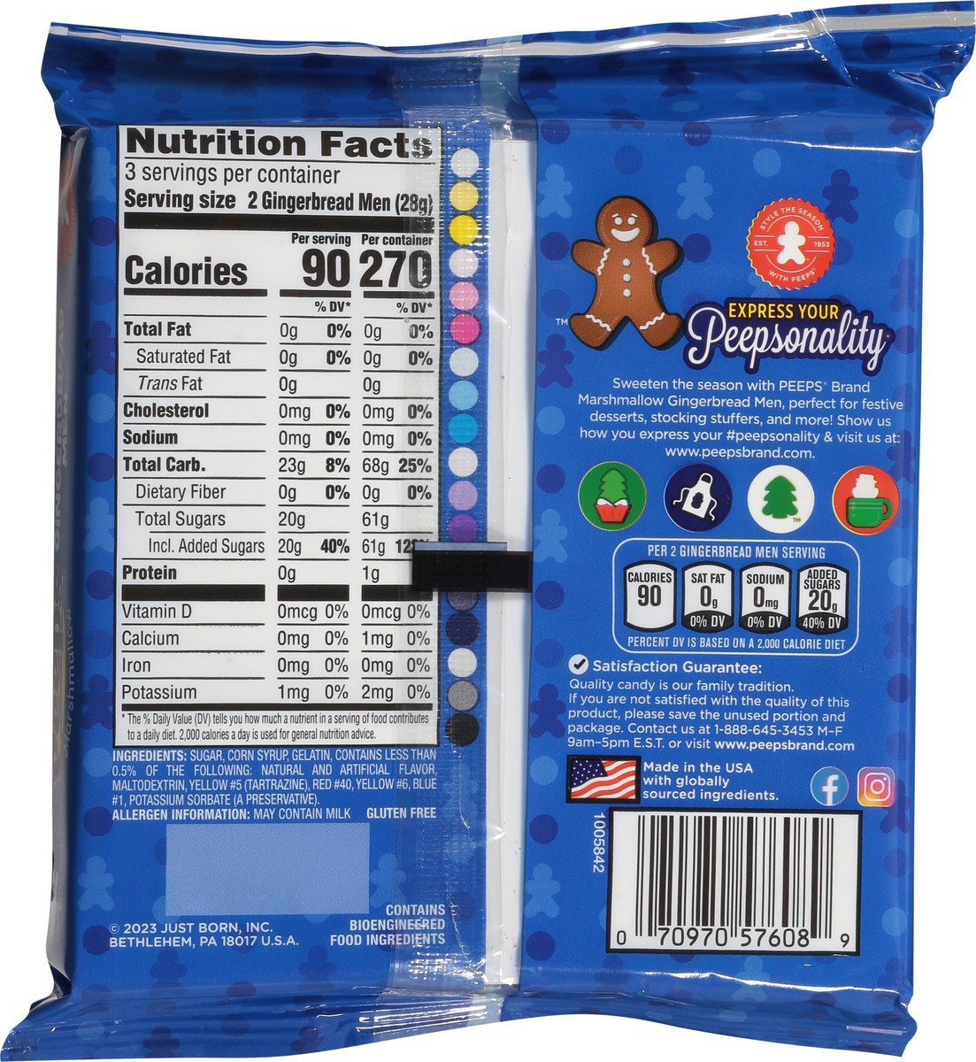 slide 2 of 14, Peeps Gingerbread Men Marshmallow - 6 ct, 6 ct