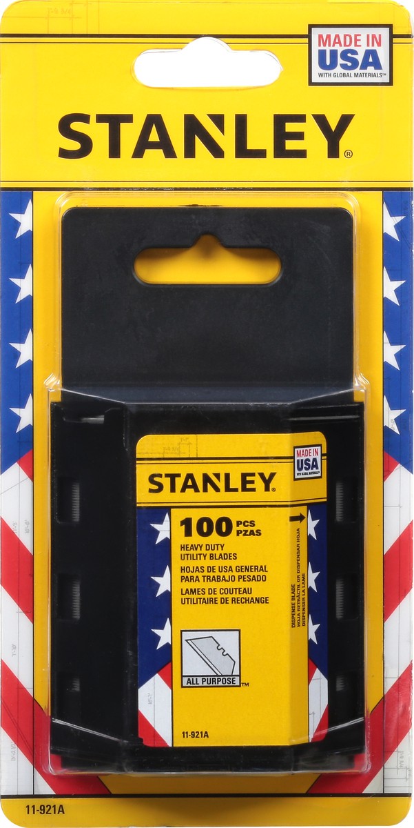 slide 1 of 9, STANLEY Heavy Duty Utility Blades 100 ea, 100 ct