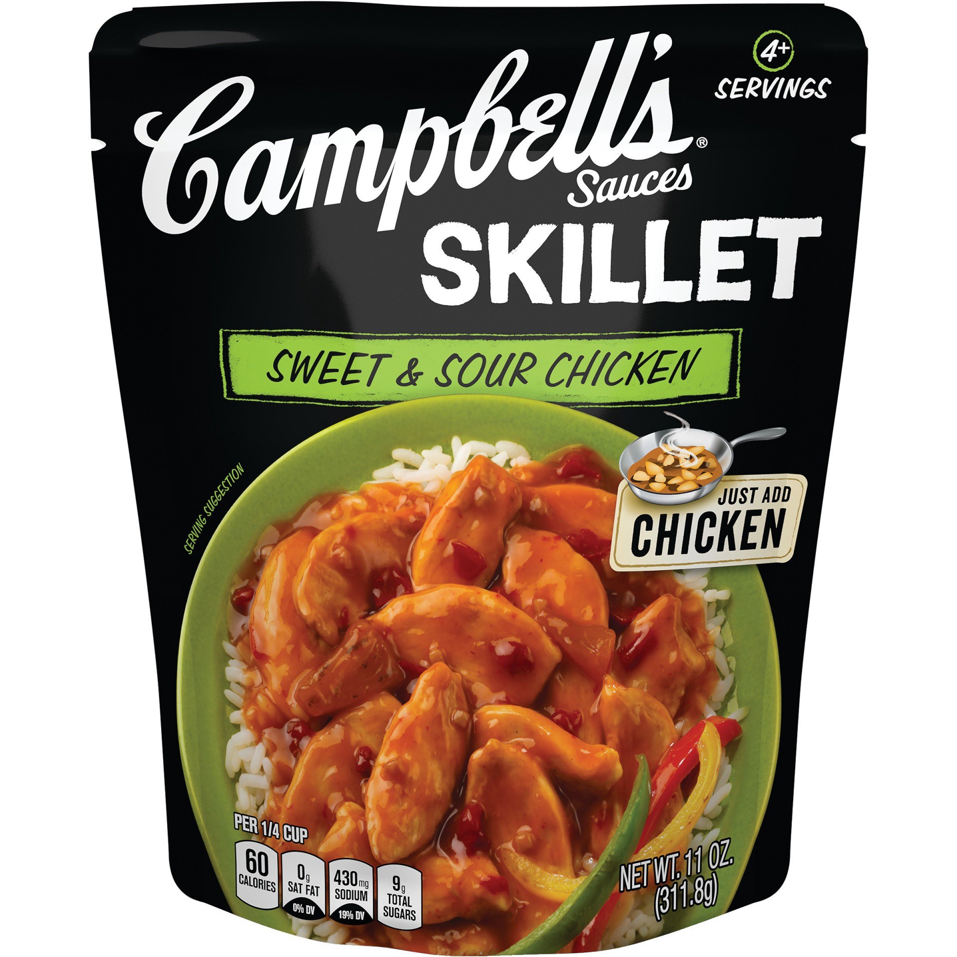 slide 1 of 5, Campbell's Cooking Sauces, Tangy Sweet and Sour, 11 Oz Pouch, 11 oz