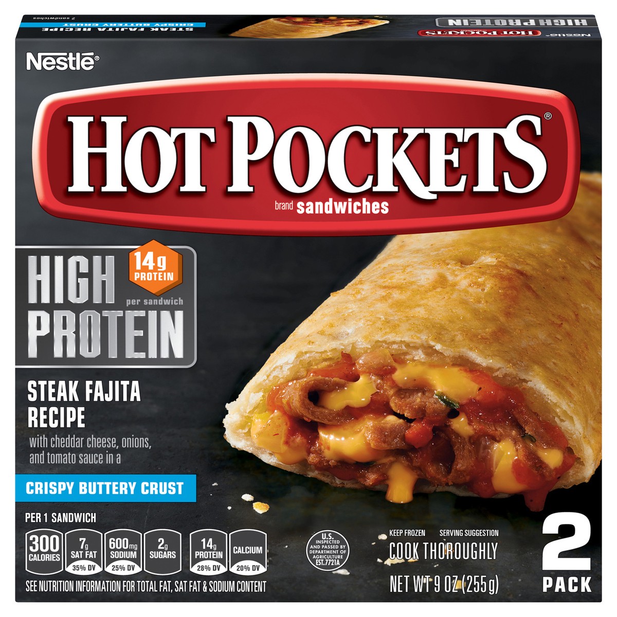 slide 1 of 10, Hot Pockets Frozen Snack, 9 oz