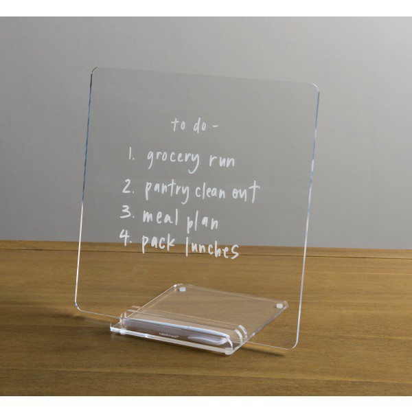 slide 1 of 3, Russell & Hazel Dry-Erase Acrylic Memo Board, 12""H X 12""W X 6-1/2""D, Clear, 1 ct