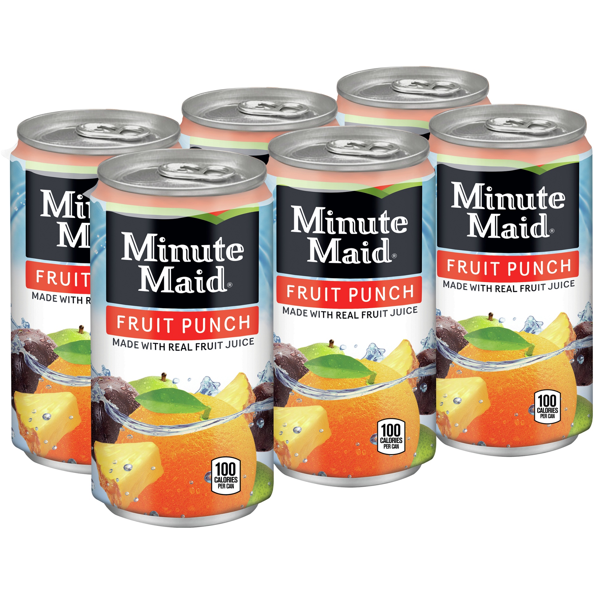 slide 1 of 4, Minute Maid Refreshment Fruit Punch Mini-Cans, 6 ct; 7.5 fl oz