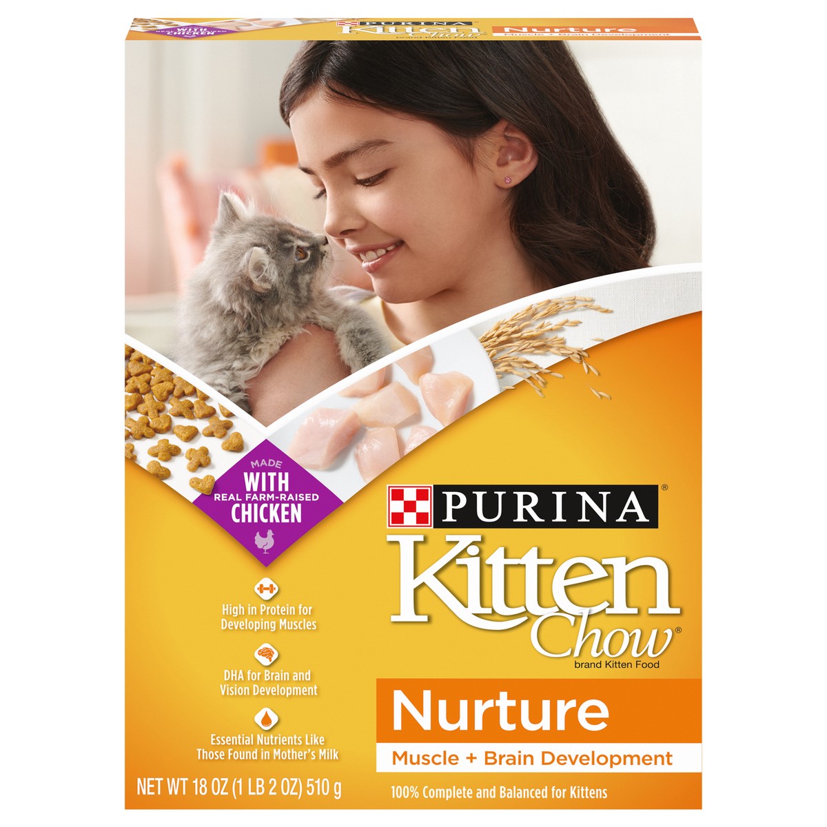 slide 1 of 7, Kitten Chow Purina Kitten Chow, Nurture, 18 oz