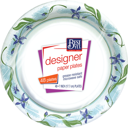 slide 1 of 1, Best Yet By 7'' Designer Plate, 48 ct
