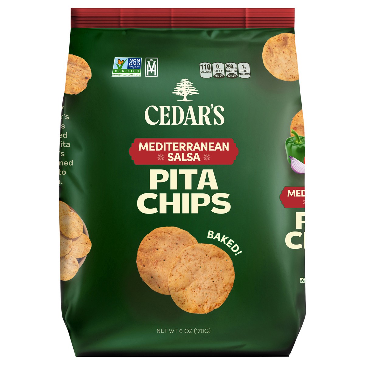 slide 1 of 10, Cedar's Mediterranean Salsa Pita Chips - 6 oz, 6 oz