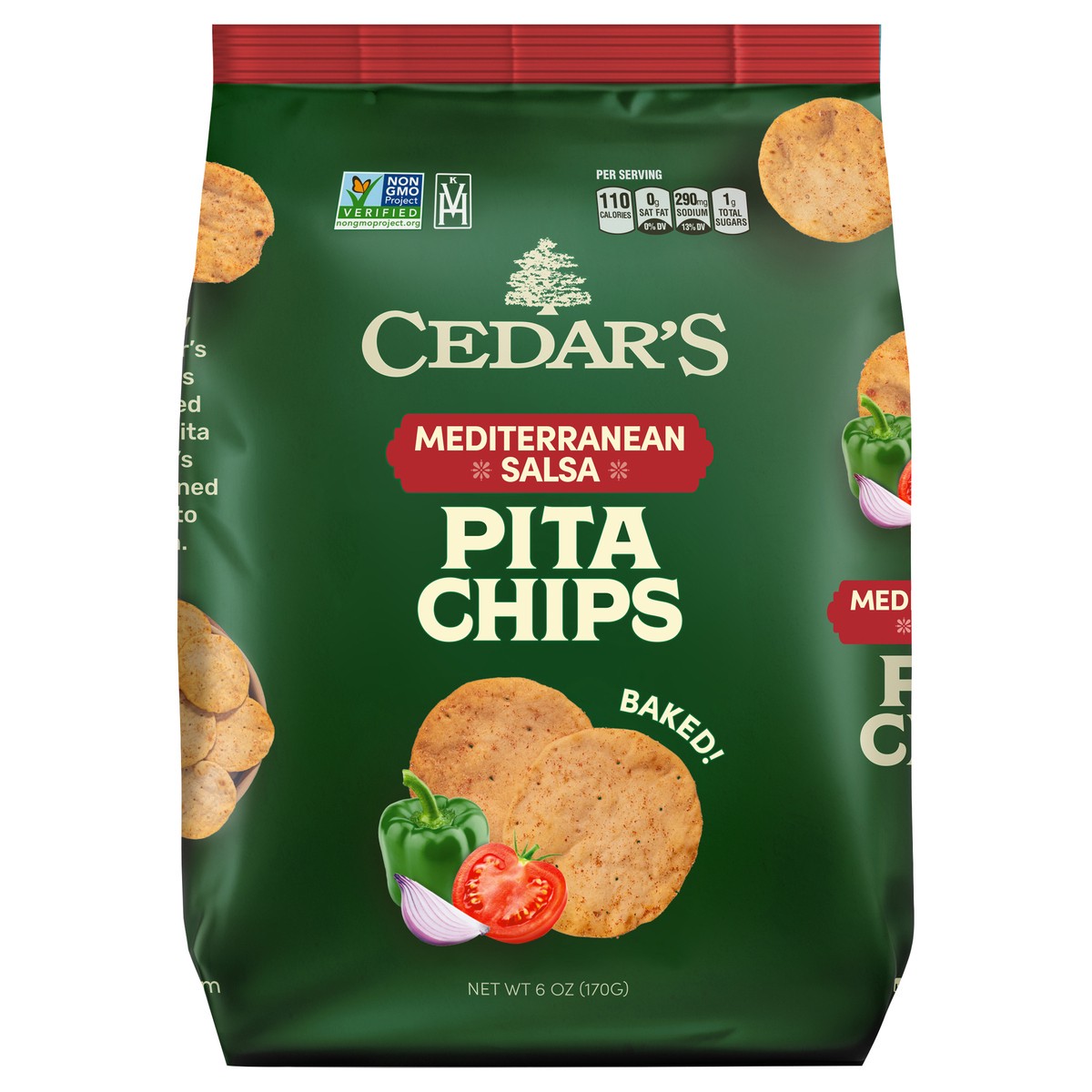 slide 1 of 10, Cedar's Mediterranean Salsa Pita Chips - 6 oz, 6 oz