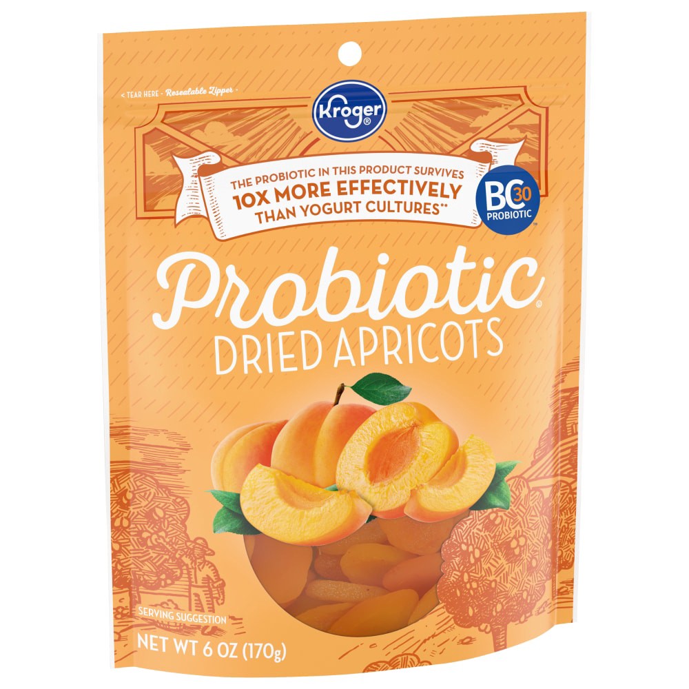 slide 1 of 2, Kroger Probiotic Dried Apricots, 6 oz