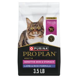 Purina Pro Plan Sensitive Skin and Stomach Dry Cat Food Lamb and Rice Formula