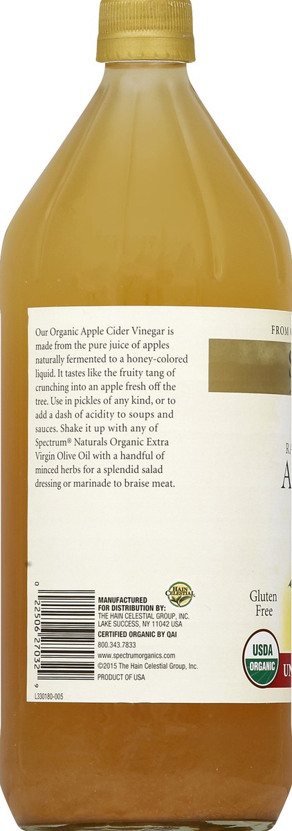 slide 3 of 6, Spectrum Naturals Organic Apple Cider Vinegar, 32 oz