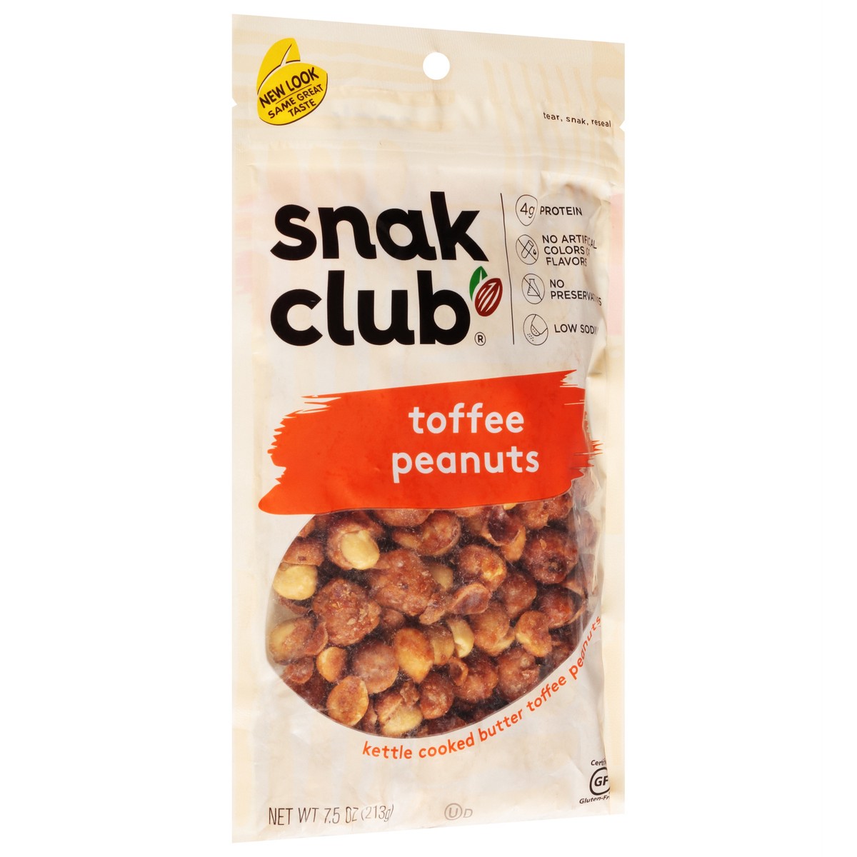 slide 4 of 13, Snak Club Toffee Peanuts 7.5 oz, 7.5 oz