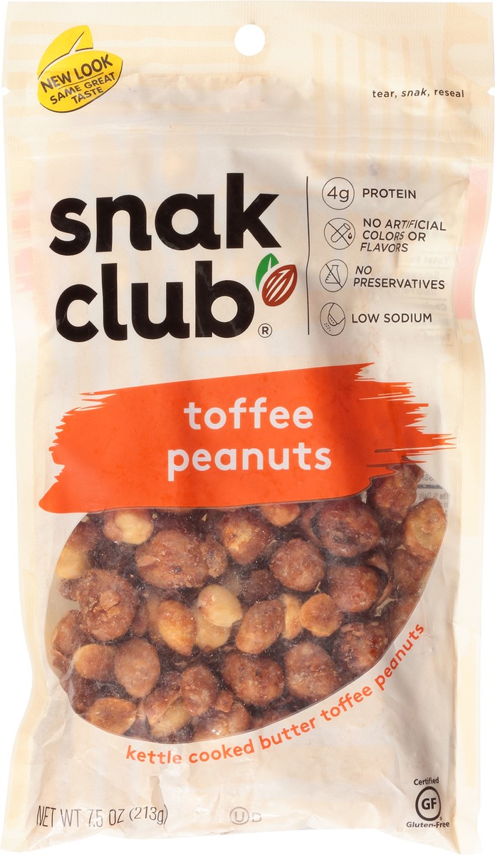 slide 10 of 13, Snak Club Toffee Peanuts 7.5 oz, 7.5 oz