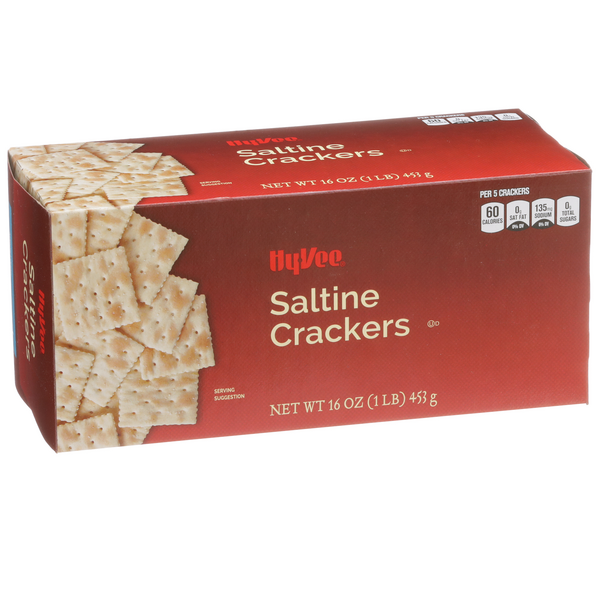 slide 1 of 8, Hy-vee Saltine Crackers, 16 oz