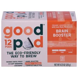 Good Pod Organic Medium Arabica Brain Booster Coffee - 12 ct