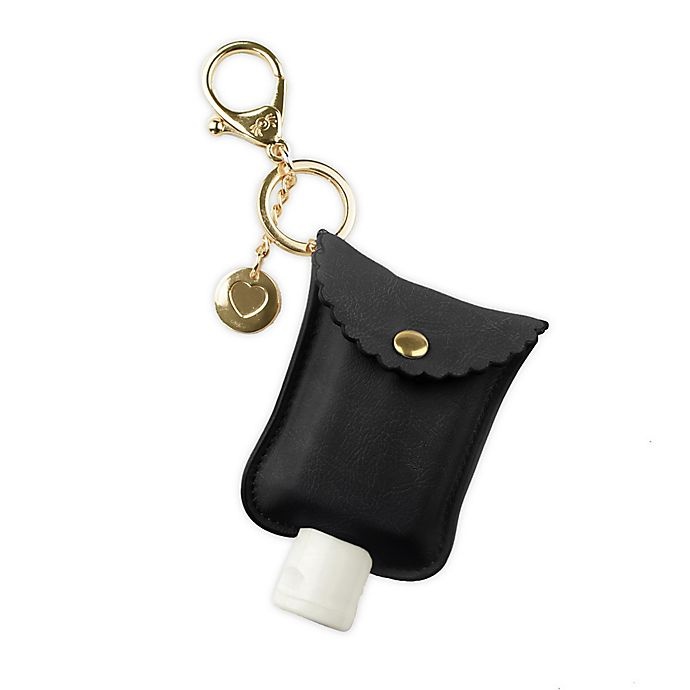 slide 1 of 3, Itzy Ritzy Hand Sanitizer Diaper Bag Charm - Black, 1 ct