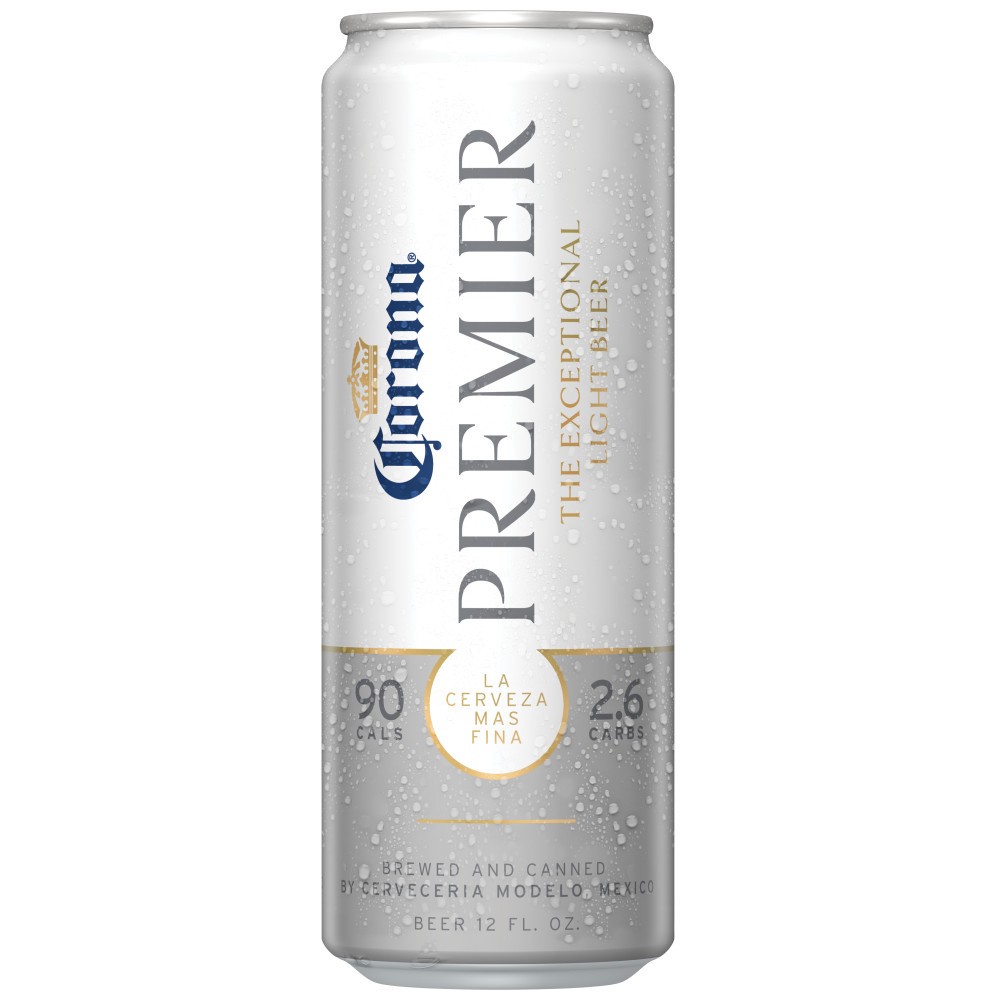 slide 1 of 5, Corona Premier Mexican Lager Import Light Beer, 12 fl oz Can, 4.0% ABV, 12 fl oz