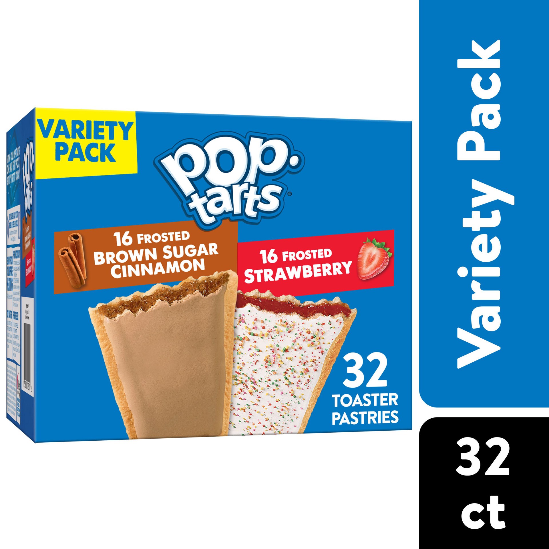 slide 1 of 5, Pop-Tarts Toaster Pastries, Variety Pack, 54.1 oz, 32 Count, 53.90 oz