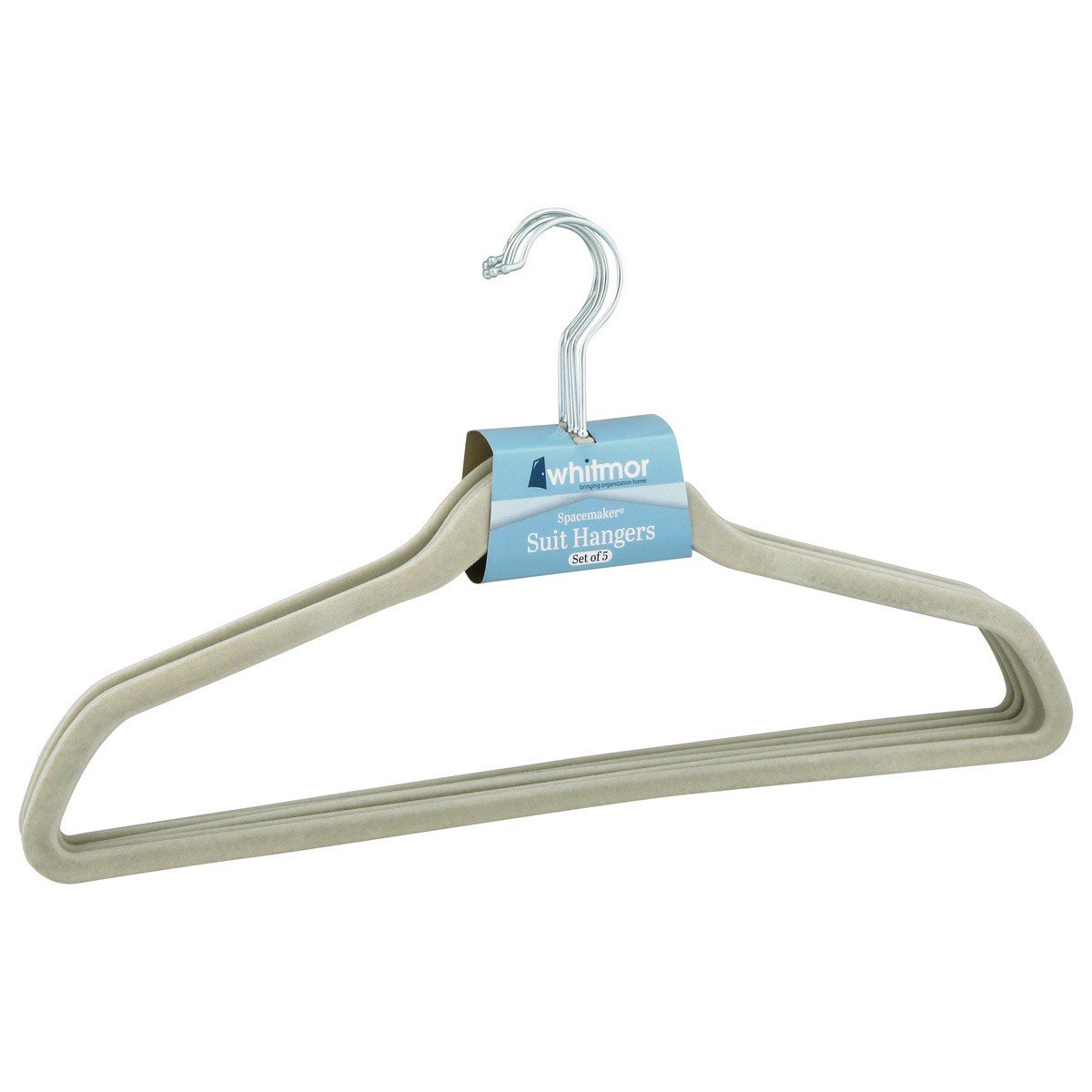 slide 7 of 9, Whitmor Spacemaker Suit Hangers - Beige, 5 ct