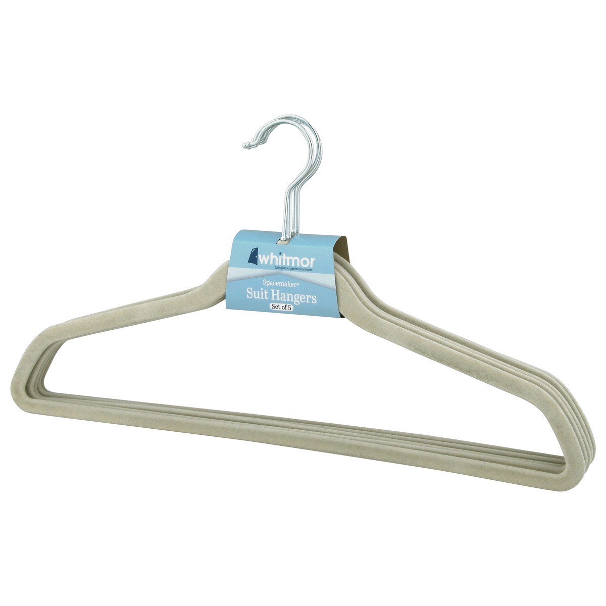 slide 2 of 9, Whitmor Spacemaker Suit Hangers - Beige, 5 ct