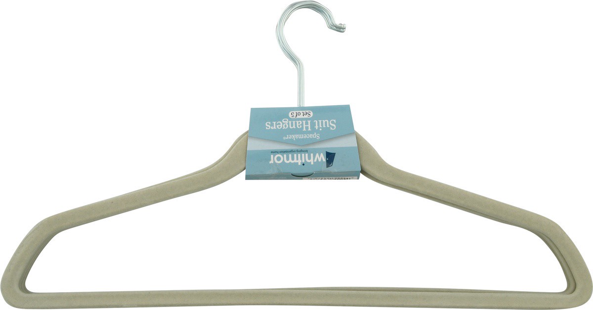 slide 8 of 9, Whitmor Spacemaker Suit Hangers - Beige, 5 ct