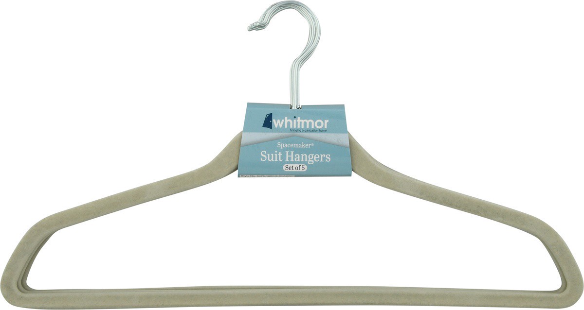 slide 6 of 9, Whitmor Spacemaker Suit Hangers - Beige, 5 ct