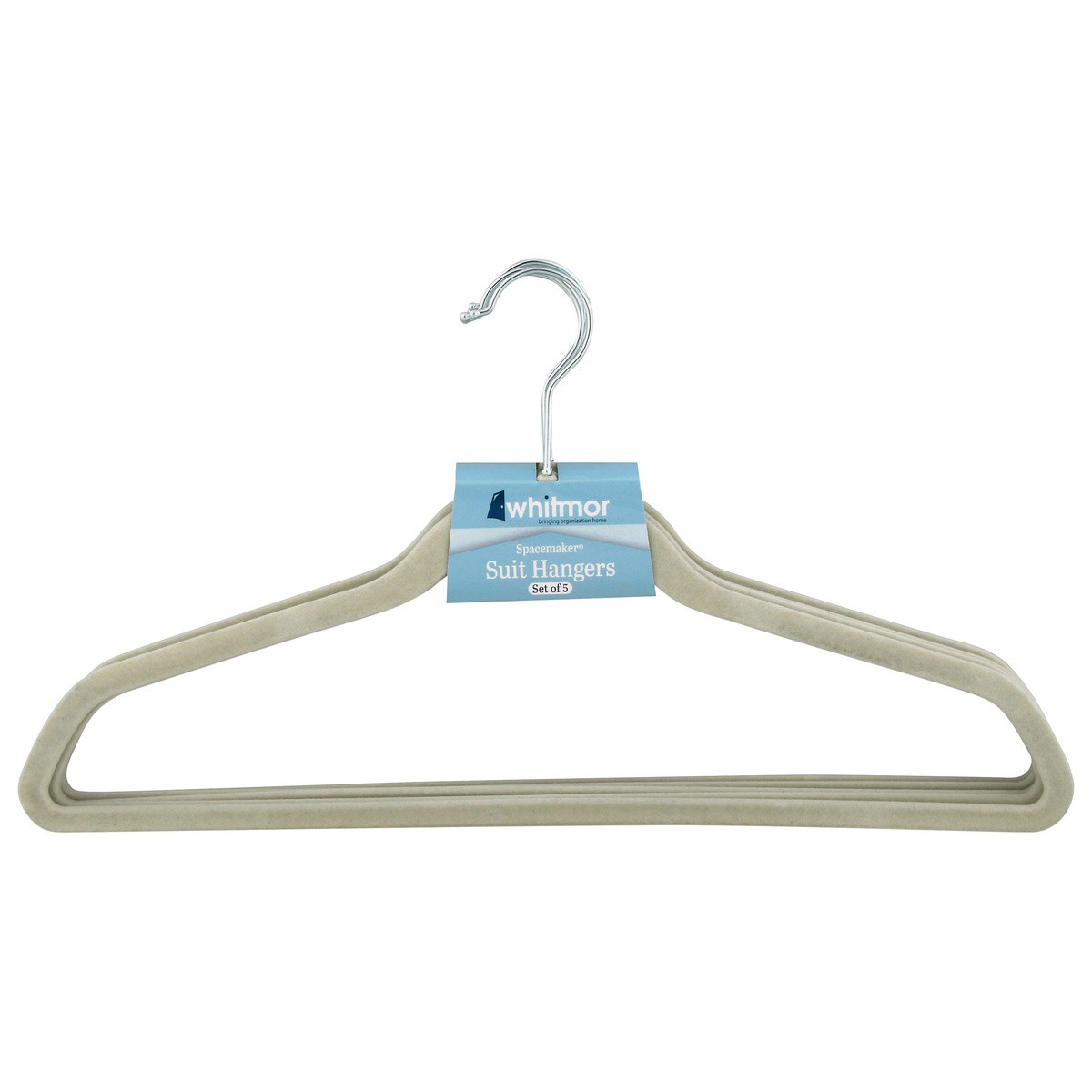 slide 1 of 9, Whitmor Spacemaker Suit Hangers - Beige, 5 ct