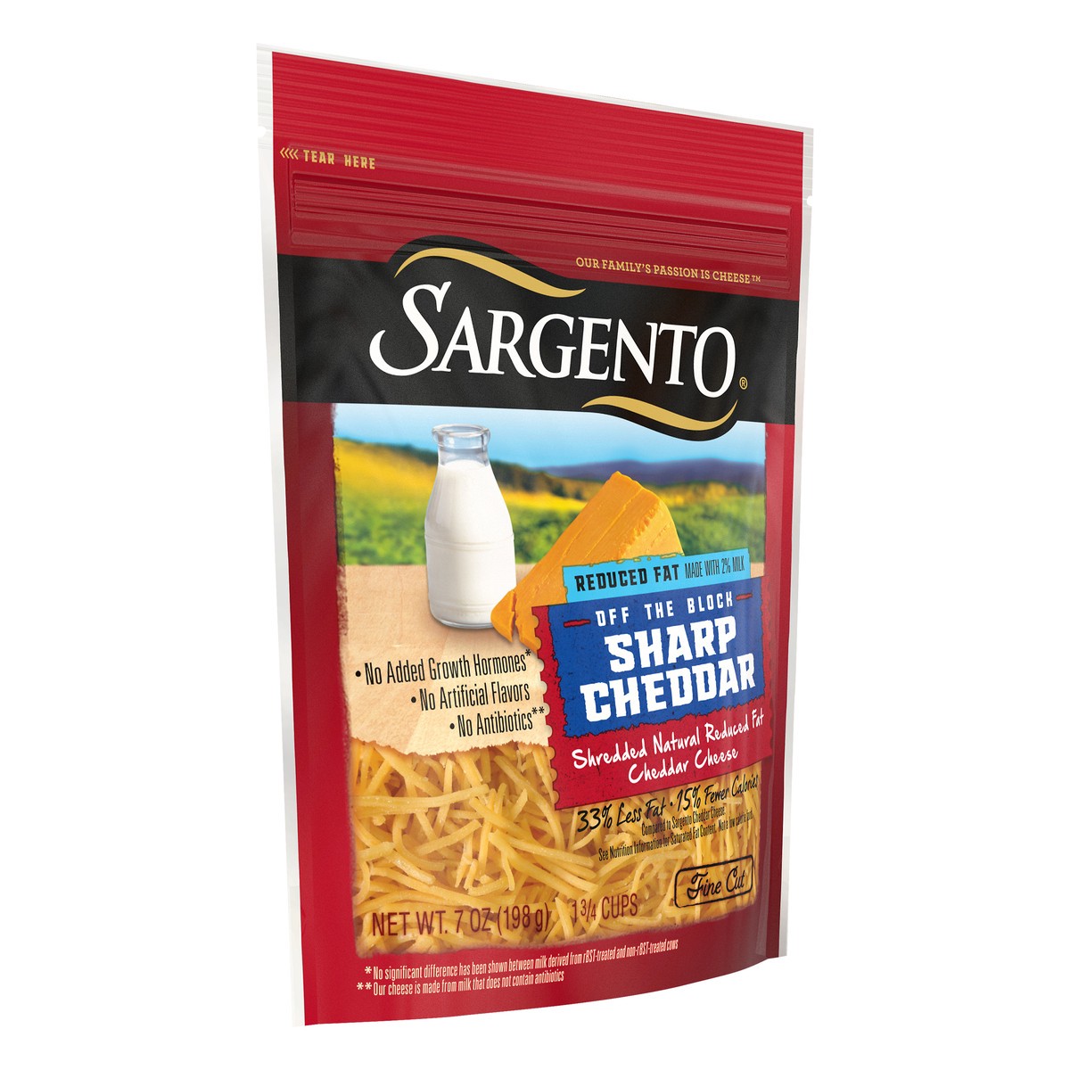 slide 8 of 9, Sargento Shredded Reduced Fat Sharp Natural Cheddar Cheese, 7 oz., 7 oz