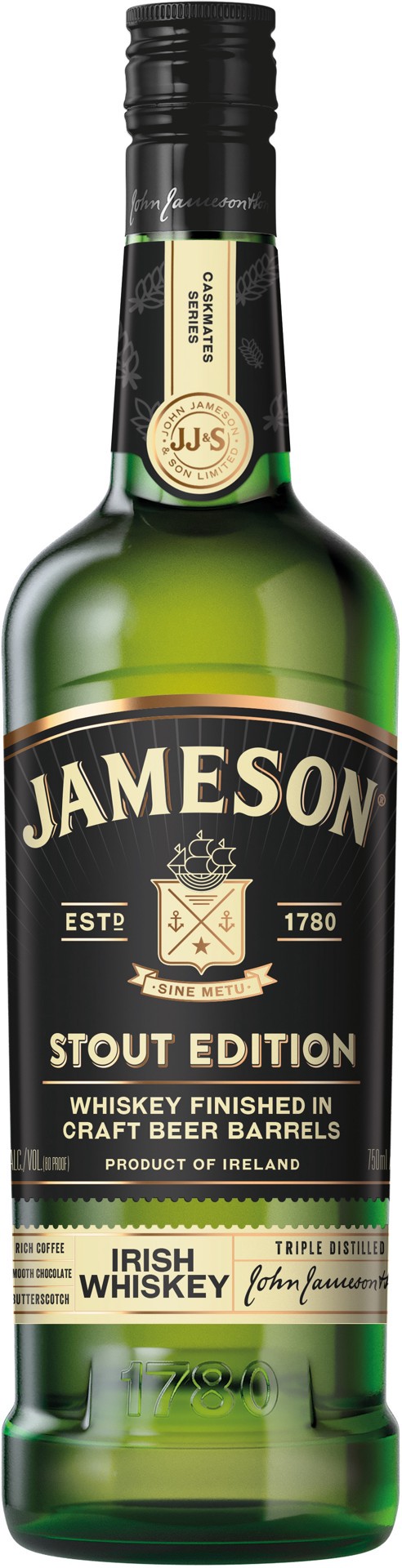 slide 1 of 5, Jameson Irish Whiskey Jameson Caskmates Stout Irish Whiskey, 750 mL Bottle, 40% ABV, 750 ml