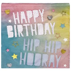 Unique 2-Ply Unicorn Happy Birthday Napkins - 16 Count