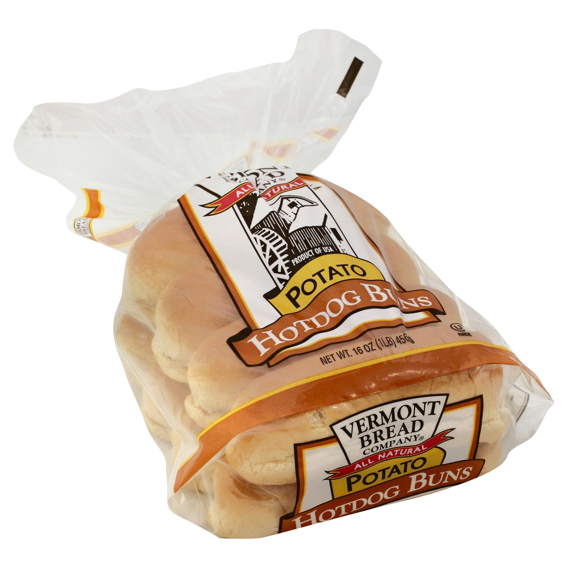 slide 1 of 2, Vermont Bread Co. Company All Natural Potato Hot Dog Buns, 16 oz