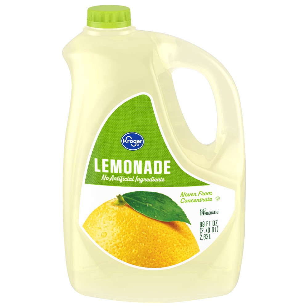 slide 1 of 2, Kroger Not From Concentrate Lemonade - 89 fl oz, 89 fl oz