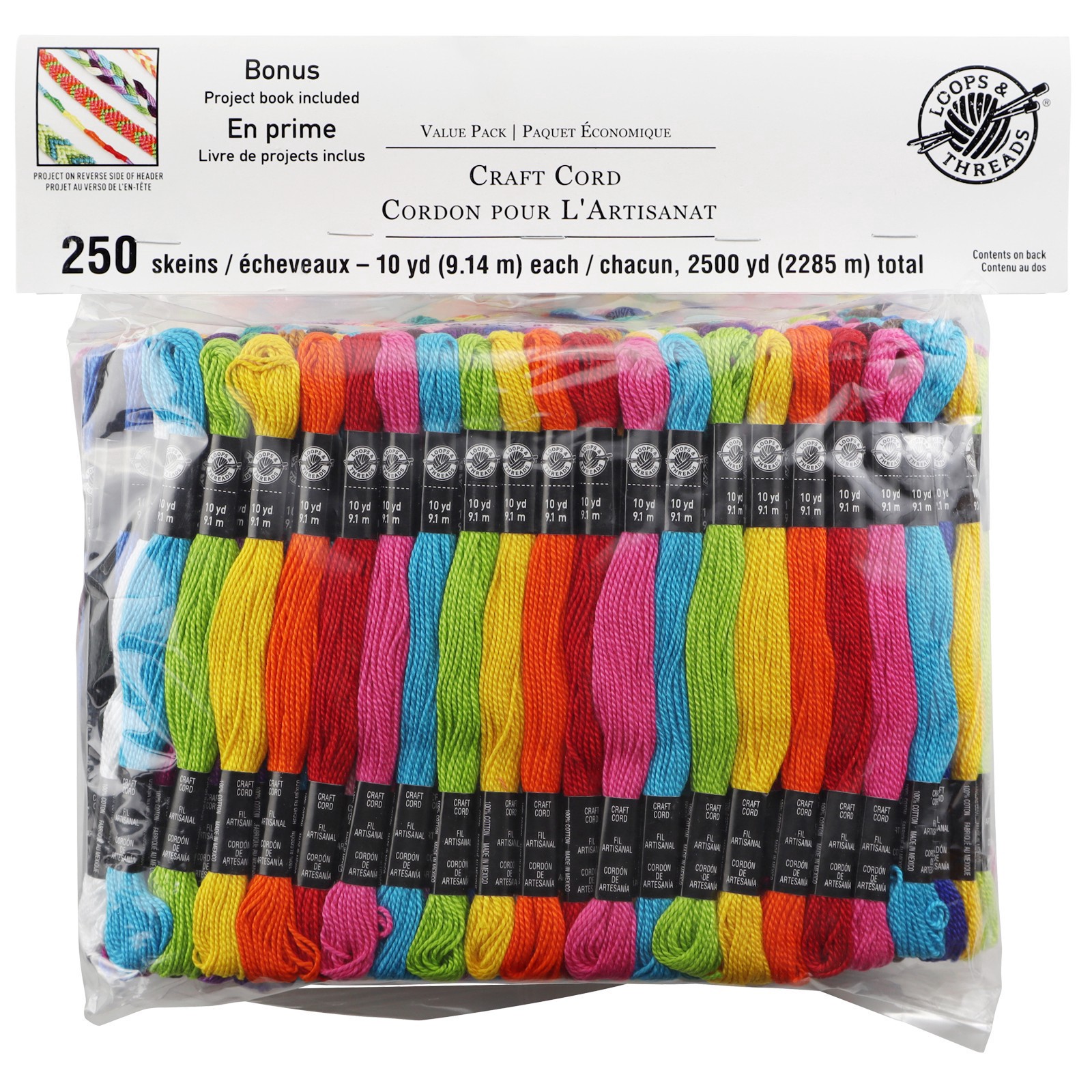 slide 2 of 5, Craft Cord Value Pack By Loops & Threads, 250ct., 250 ct