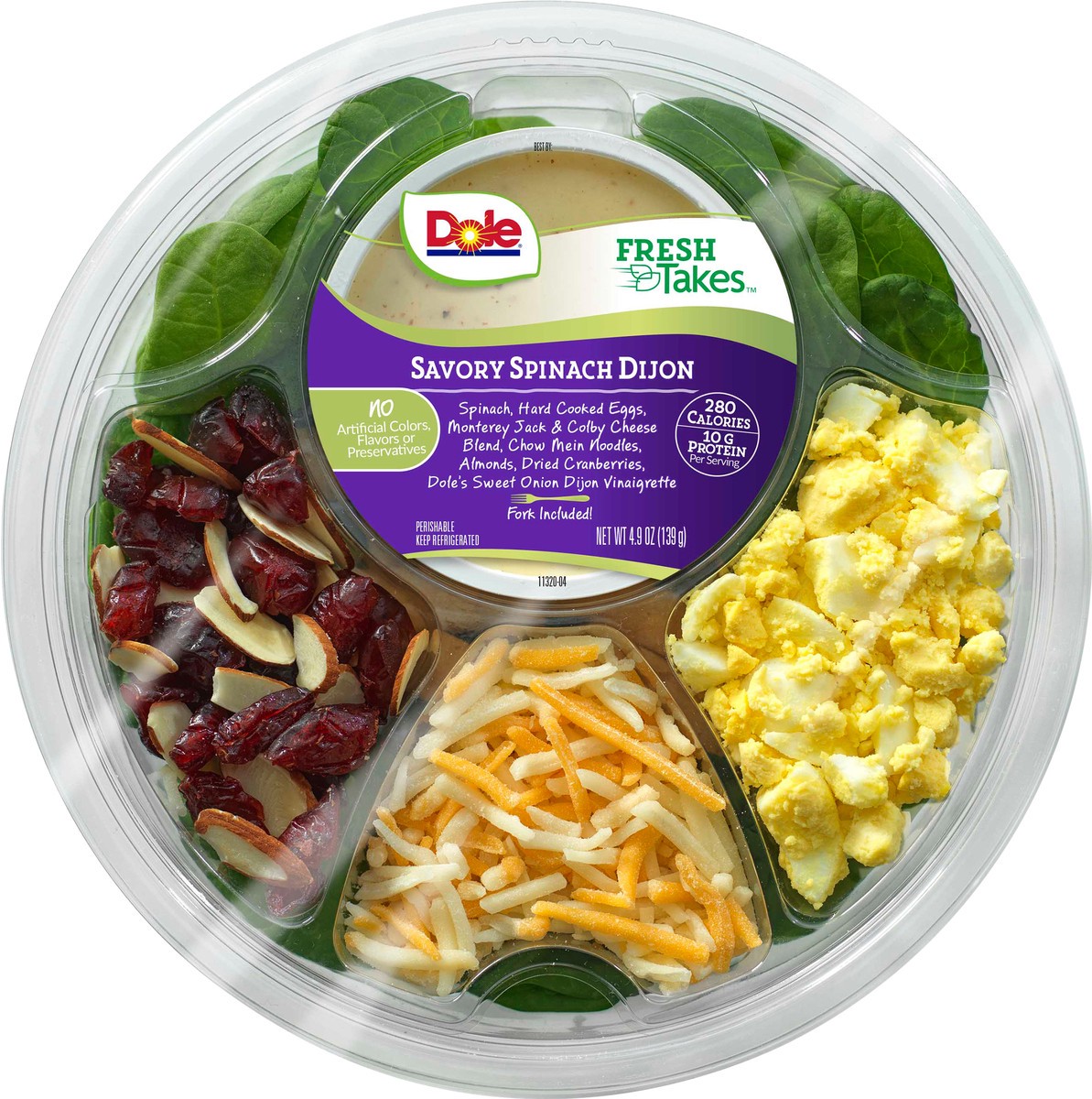 slide 6 of 6, Dole® savory spinach dijon salad, 4.9 oz