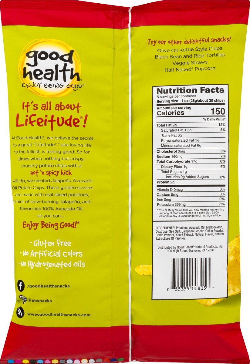 slide 9 of 13, Good Health Jalapeno Potato Chips, 5 oz