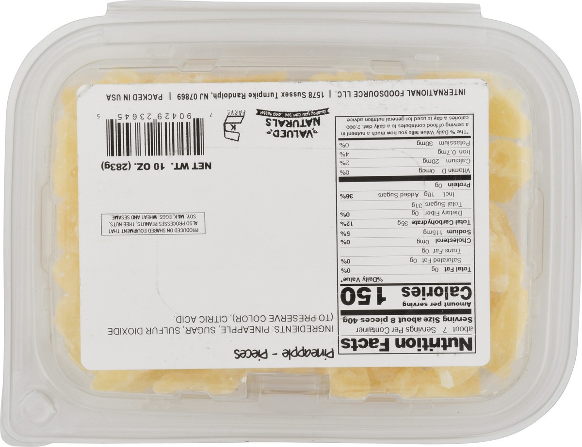 slide 3 of 9, Valued Naturals Dried Pineapple Pieces 10 oz, 10 oz