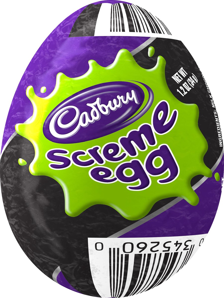 slide 3 of 3, Cadbury SCREME EGG Milk Chocolate and Crème Egg Candy, 1.2 oz, Egg, 1.2 oz
