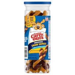 Canine Carry Outs Snausages Snawsomes! Beef and Cheese Flavor Dog Treats, 9.75 oz