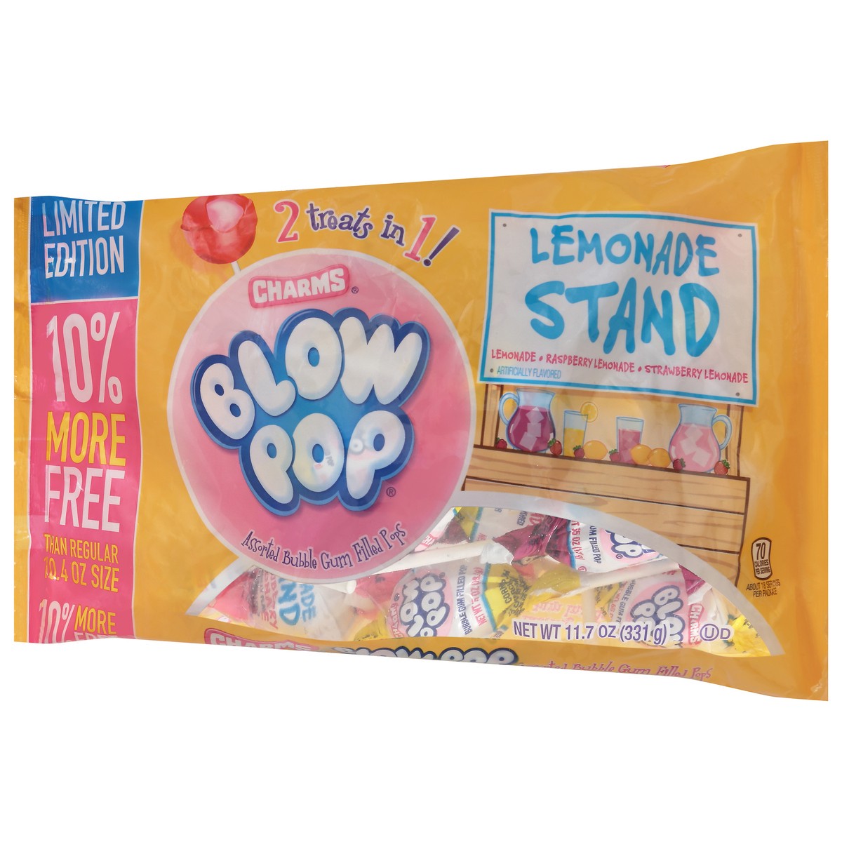 slide 7 of 13, Charms Lemonade Stand Blow Pop 11.7 oz, 11.7 oz
