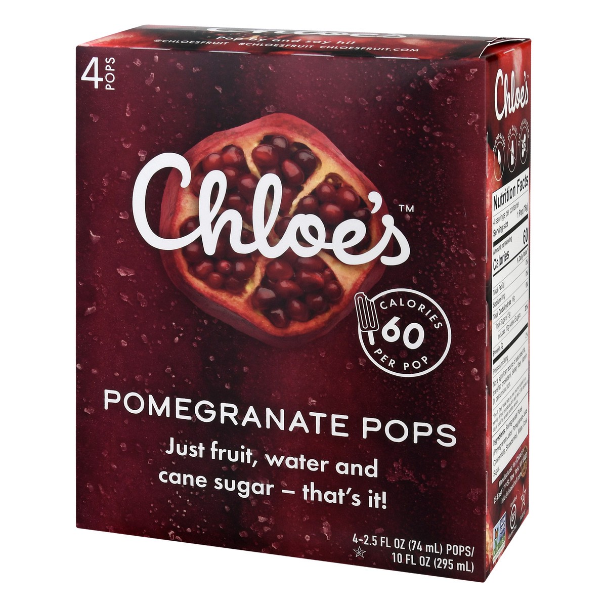 slide 3 of 9, Chloe's Pops Pomegranate, 10 oz