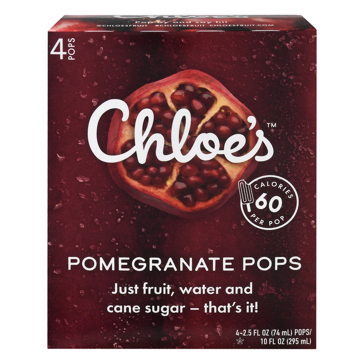 slide 1 of 9, Chloe's Pops Pomegranate, 10 oz