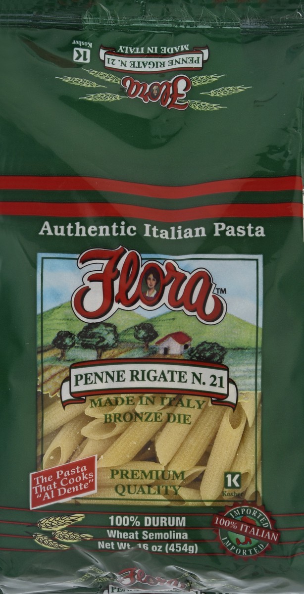 slide 3 of 10, FLORA FINE FOODS Penne Rigati, 16 oz